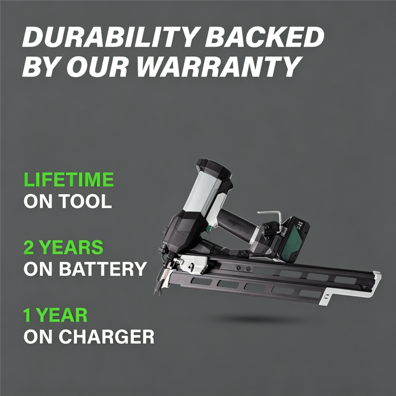 18V 21° Cordless Pneumatic Framing Nailer — Power Without the Hose
