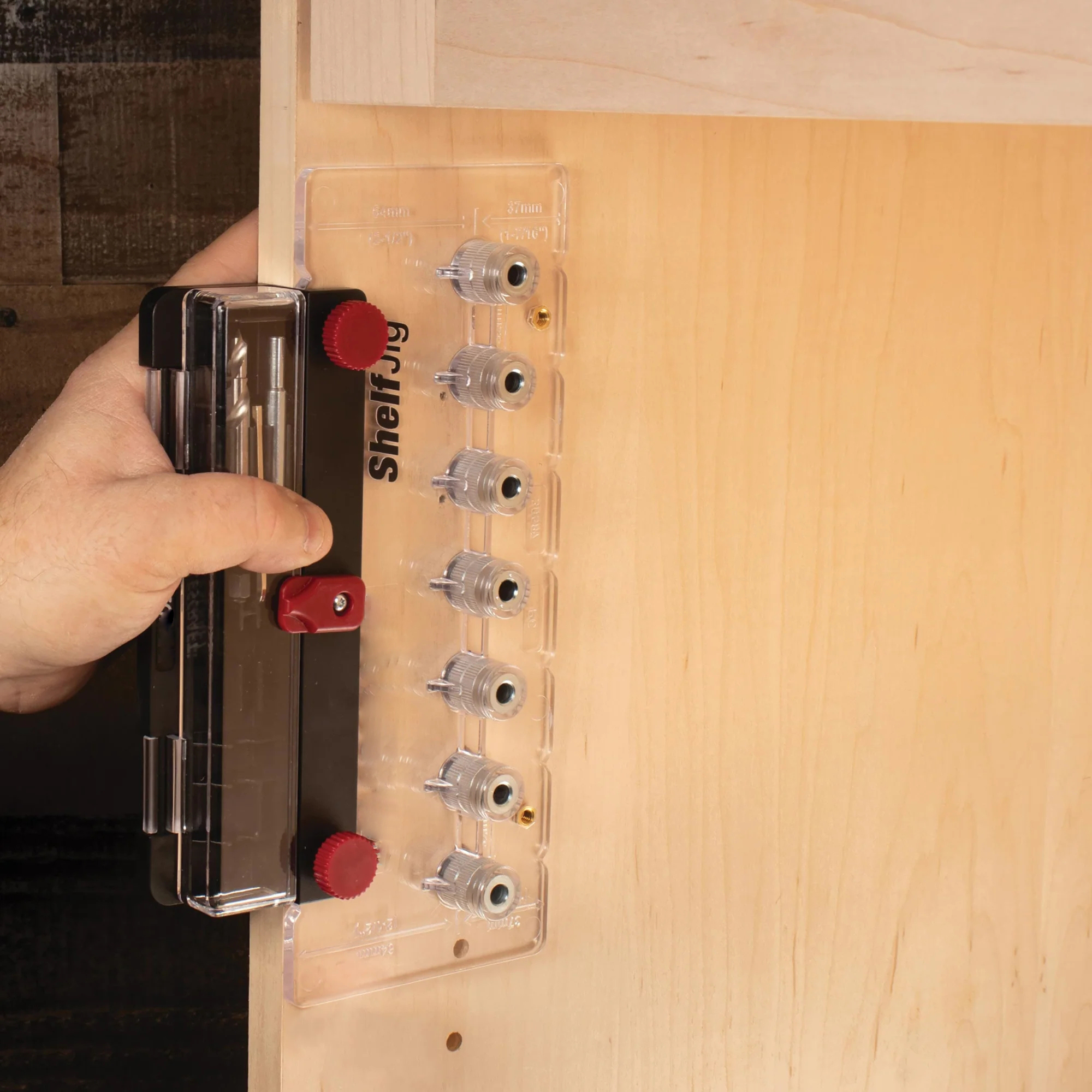Shelf Pin Hole Jig — Cabinet Shelf Drilling Guide Tool