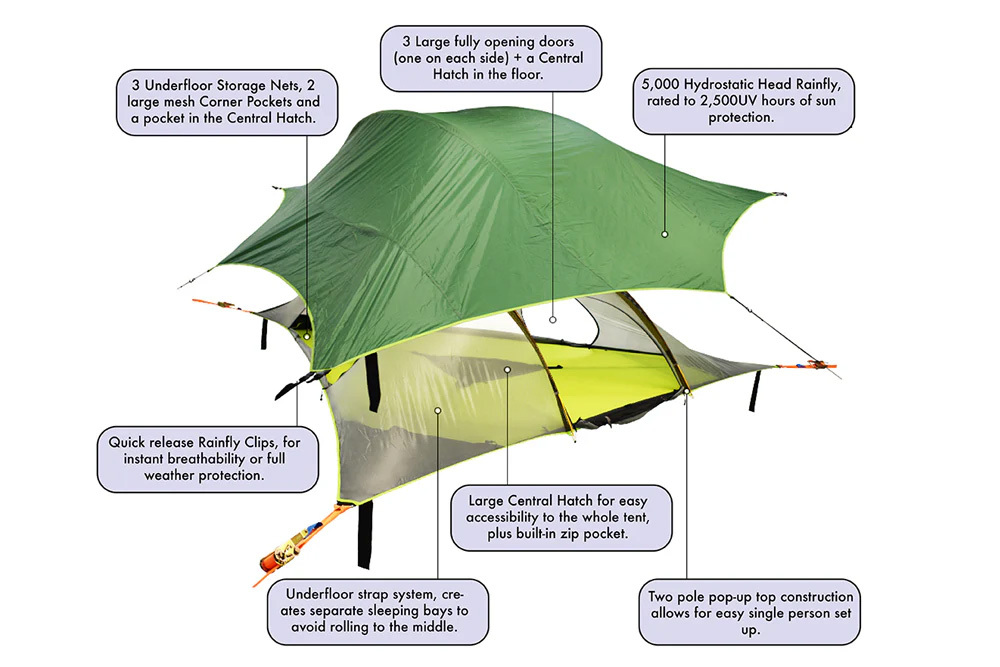 All-Terrain 3-Person Suspension Tree Tent – Elevated Camping System