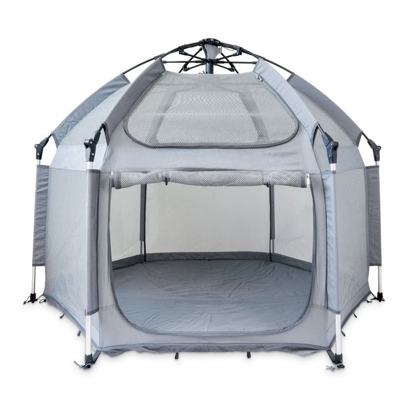 Large Mobile Dog Playpen with Inflatable Mat & Sun and Rain Cover