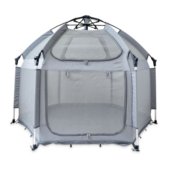 Large Mobile Dog Playpen with Inflatable Mat & Sun and Rain Cover