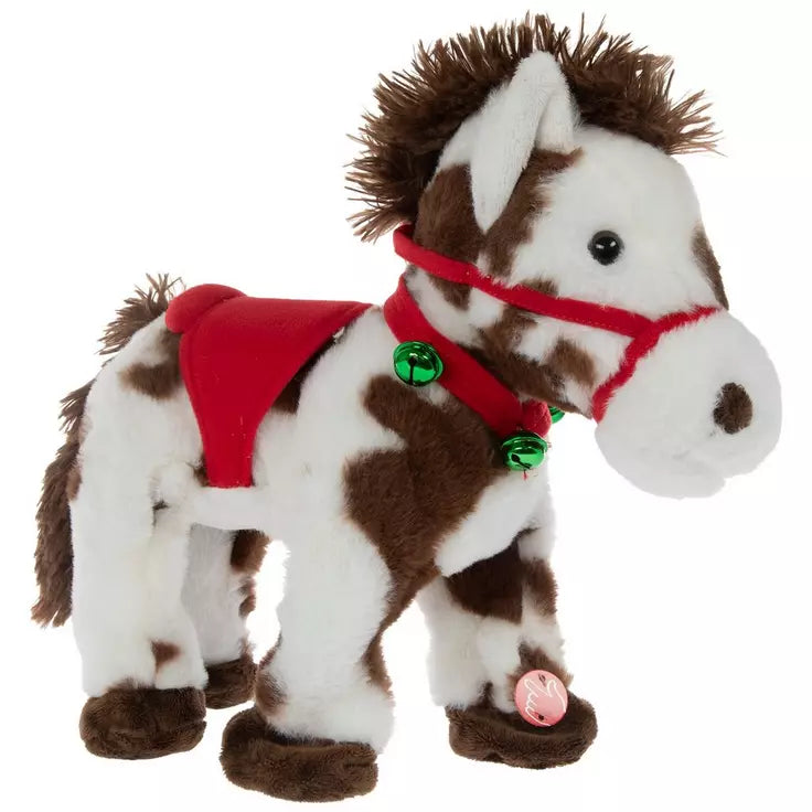 🐴 Spotted Animated Holiday Horse - "Giddy Up!" 🛎️