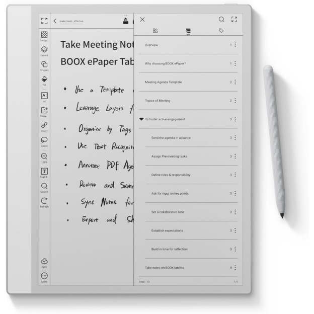 E-ink digital notebook