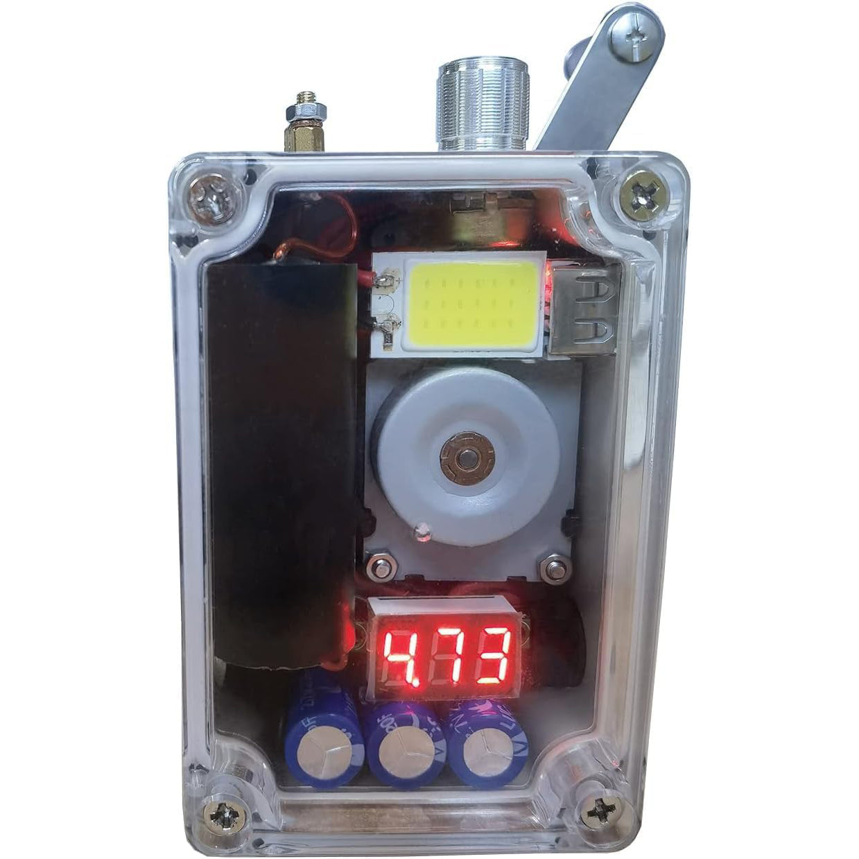 Hand Crank Generator – Portable Emergency USB Charger with COB Light & Lighter