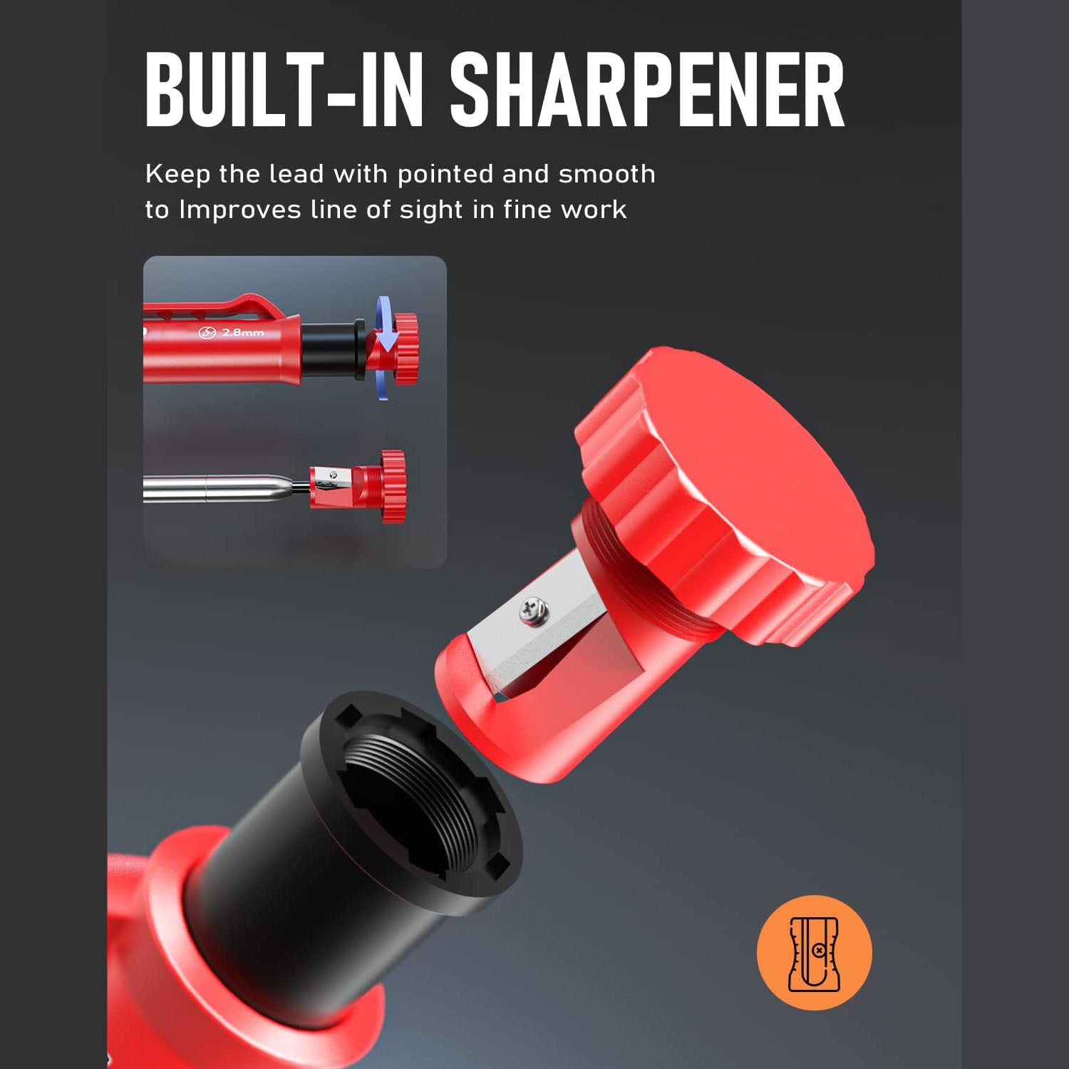 31-Piece Carpenter Pencil Set with Sharpener and Accessories