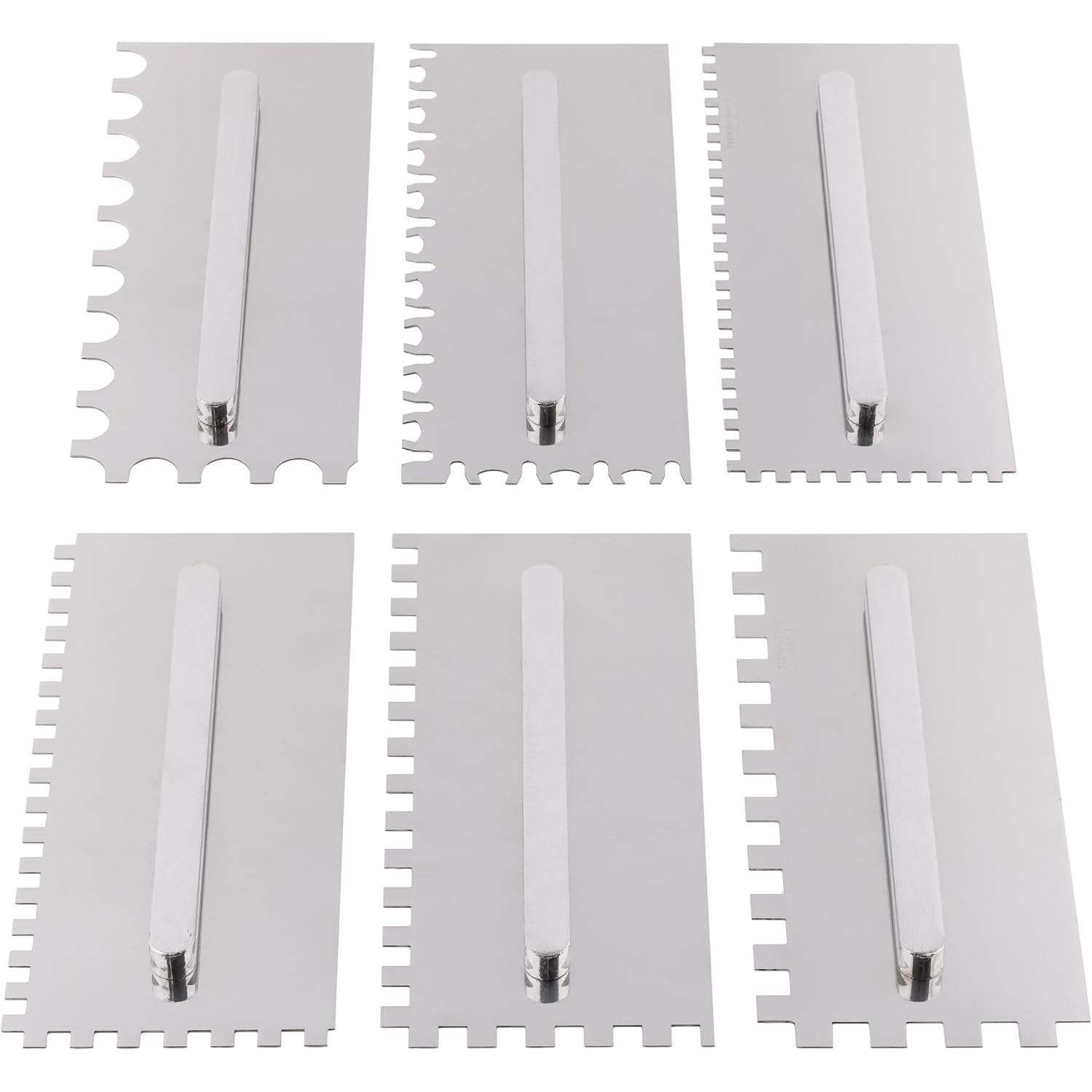 Notched Trowel Set – 6 Interchangeable Blades