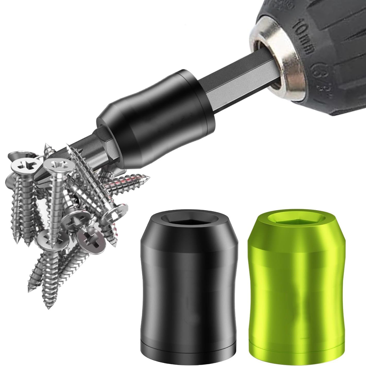 Powerful Magnetic Screw Ring – Universal 1/4 Inch (6.35mm) for Hex Drivers and Electric Screwdriver Bits