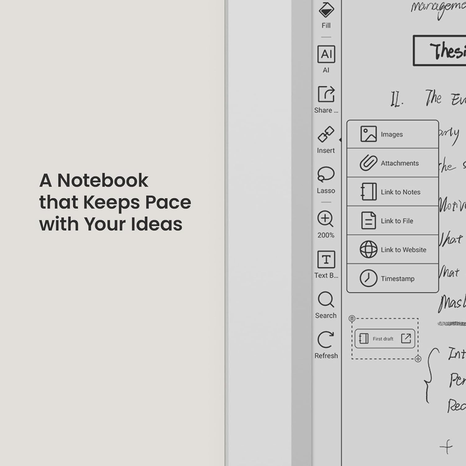 E-ink digital notebook