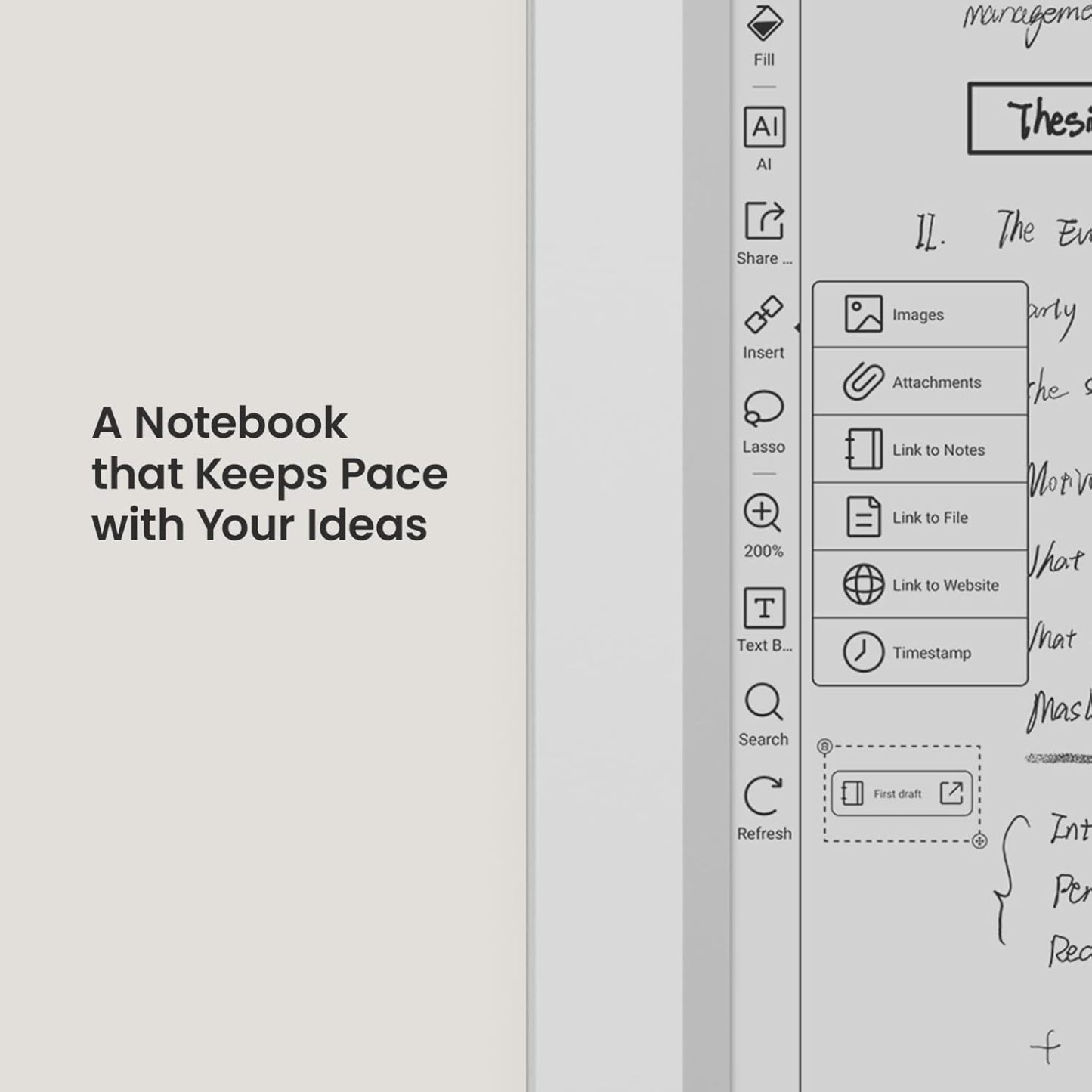 E-ink digital notebook