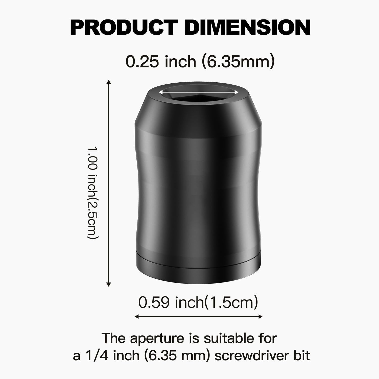 Powerful Magnetic Screw Ring – Universal 1/4 Inch (6.35mm) for Hex Drivers and Electric Screwdriver Bits