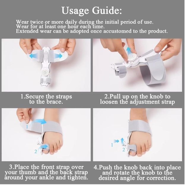 Fix Hallux Valgus Fast – Adjustable Toe Straightener for Instant Relief & Natural Correction！