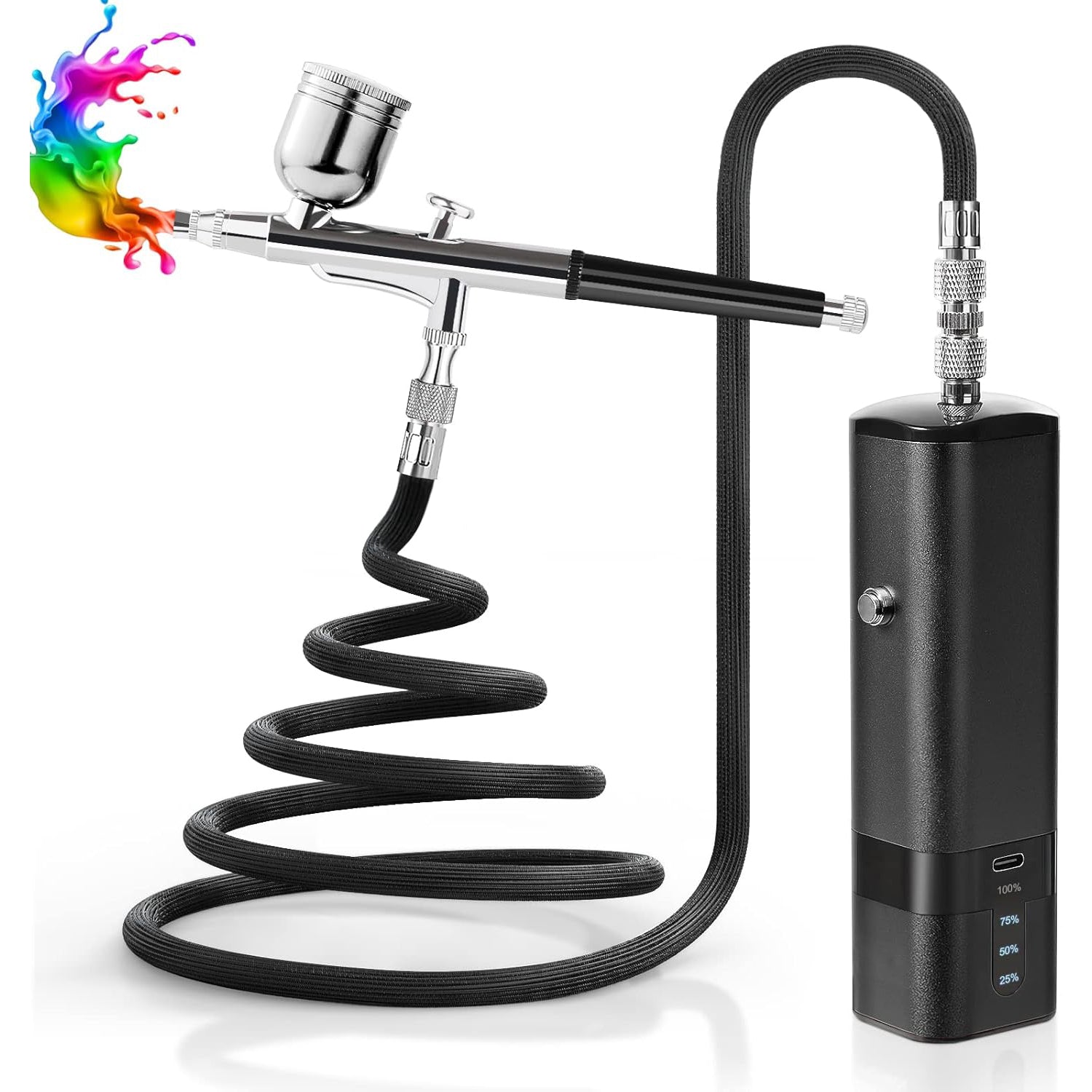 Airbrush Kit with Compressor – 32PSI Handheld Mini Air Brush