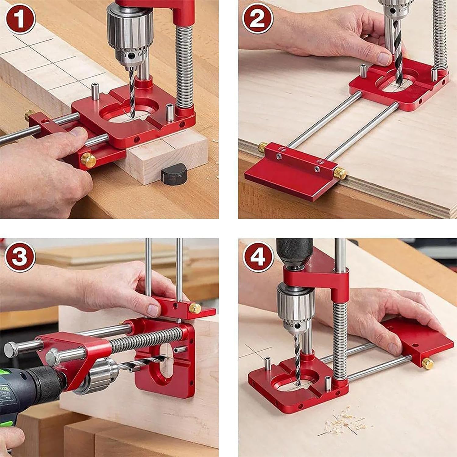 Woodworking Dowel Jig – Portable Drill Hole Positioner for Precision Drilling