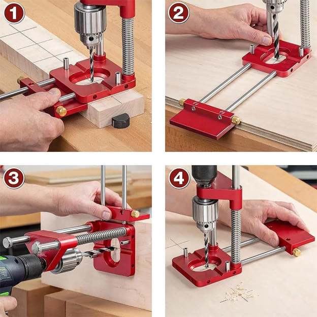 Woodworking Dowel Jig – Portable Drill Hole Positioner for Precision Drilling