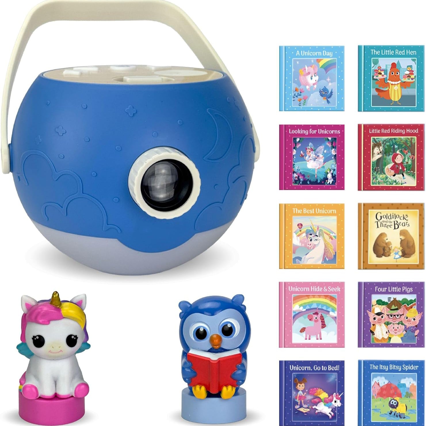 Kids' Storybook Projector – Bedtime Tales with Unicorn & Classic Stories