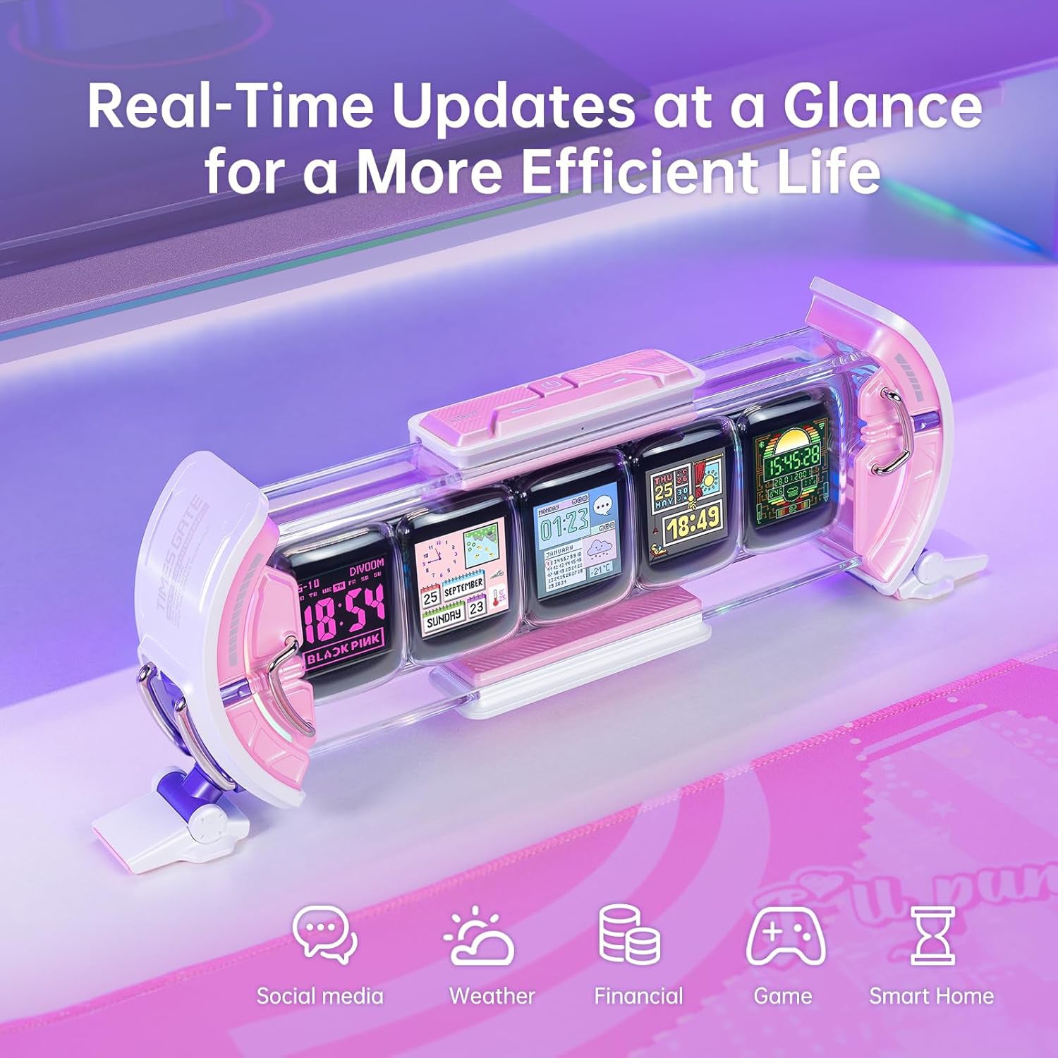 Cute Gaming Digital Clock – Smart App-Controlled Pixel Art Display