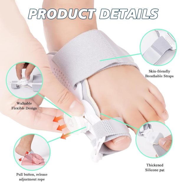 Fix Hallux Valgus Fast – Adjustable Toe Straightener for Instant Relief & Natural Correction！