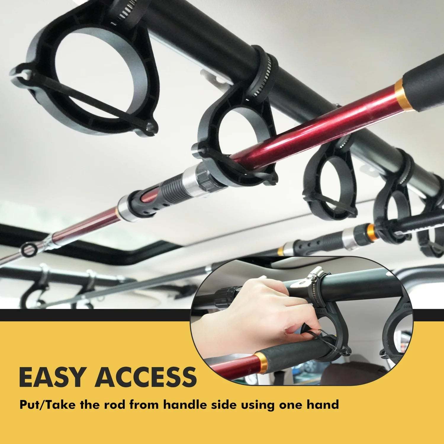 Universal Car Fishing Rod Holder – Telescopic Roof Rack Mount for Vehicles