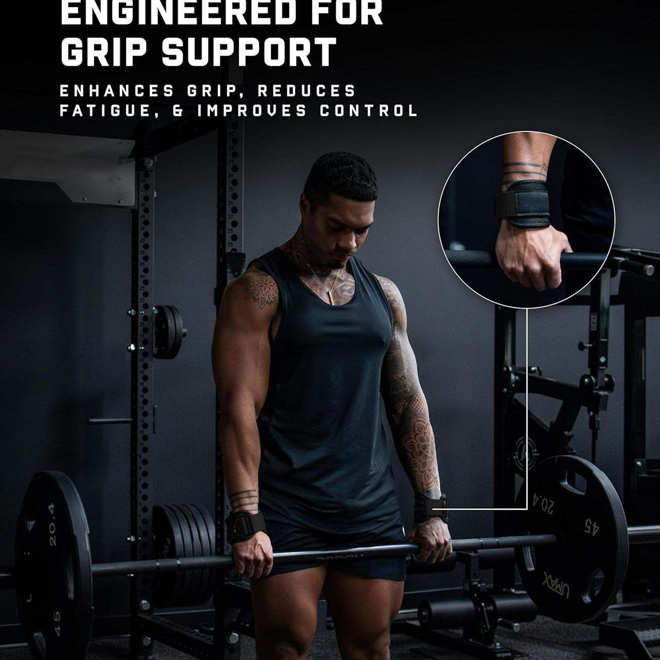 Heavy Duty D-Ring Weightlifting Straps – Anti-Slip Silicone Grip Beads, Cushioning & Adjustable Support