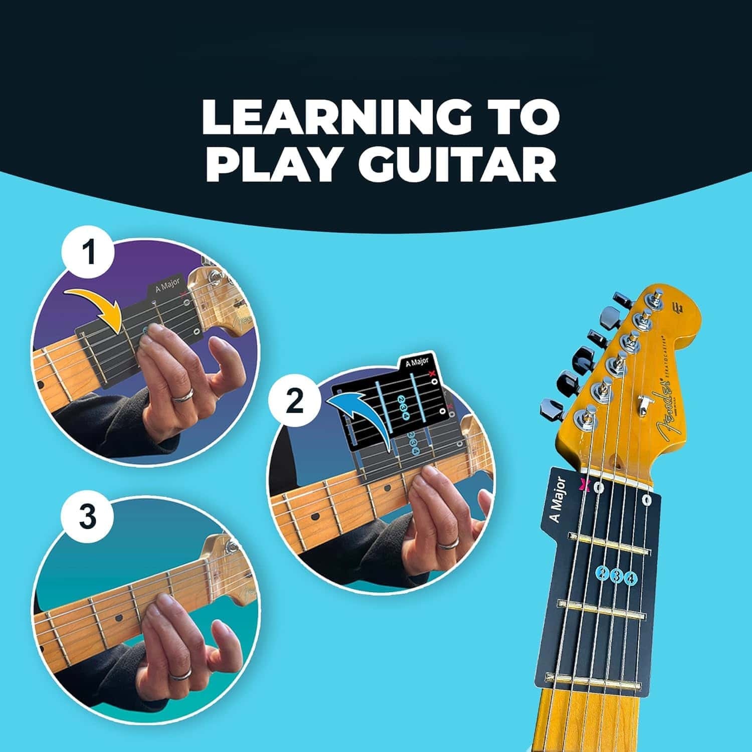 Instant Chord Cards Deluxe Edition with Carry Case – The On-the-Fretboard Learning System! 🎵