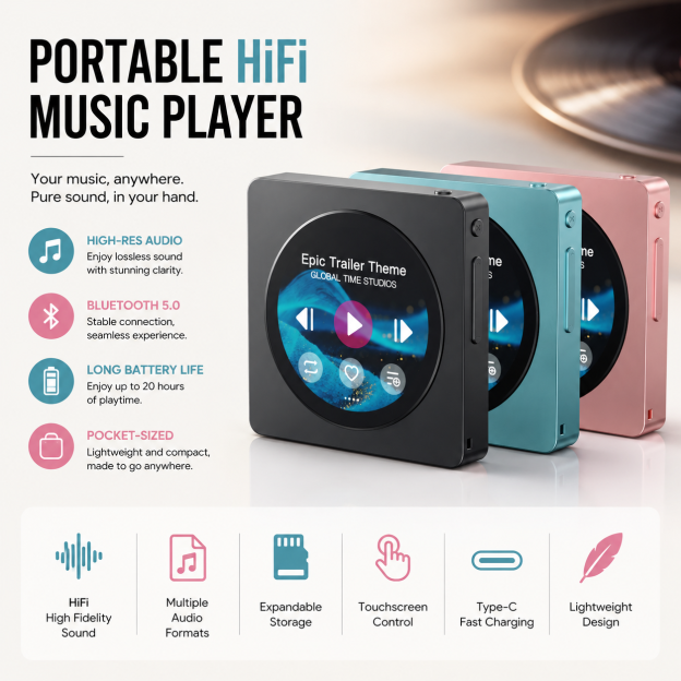 Portable High-Resolution Music Player – Hi-Res Audio Anytime, Anywhere