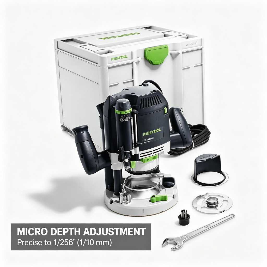 2200W Plunge Router with Systainer Case and accessories