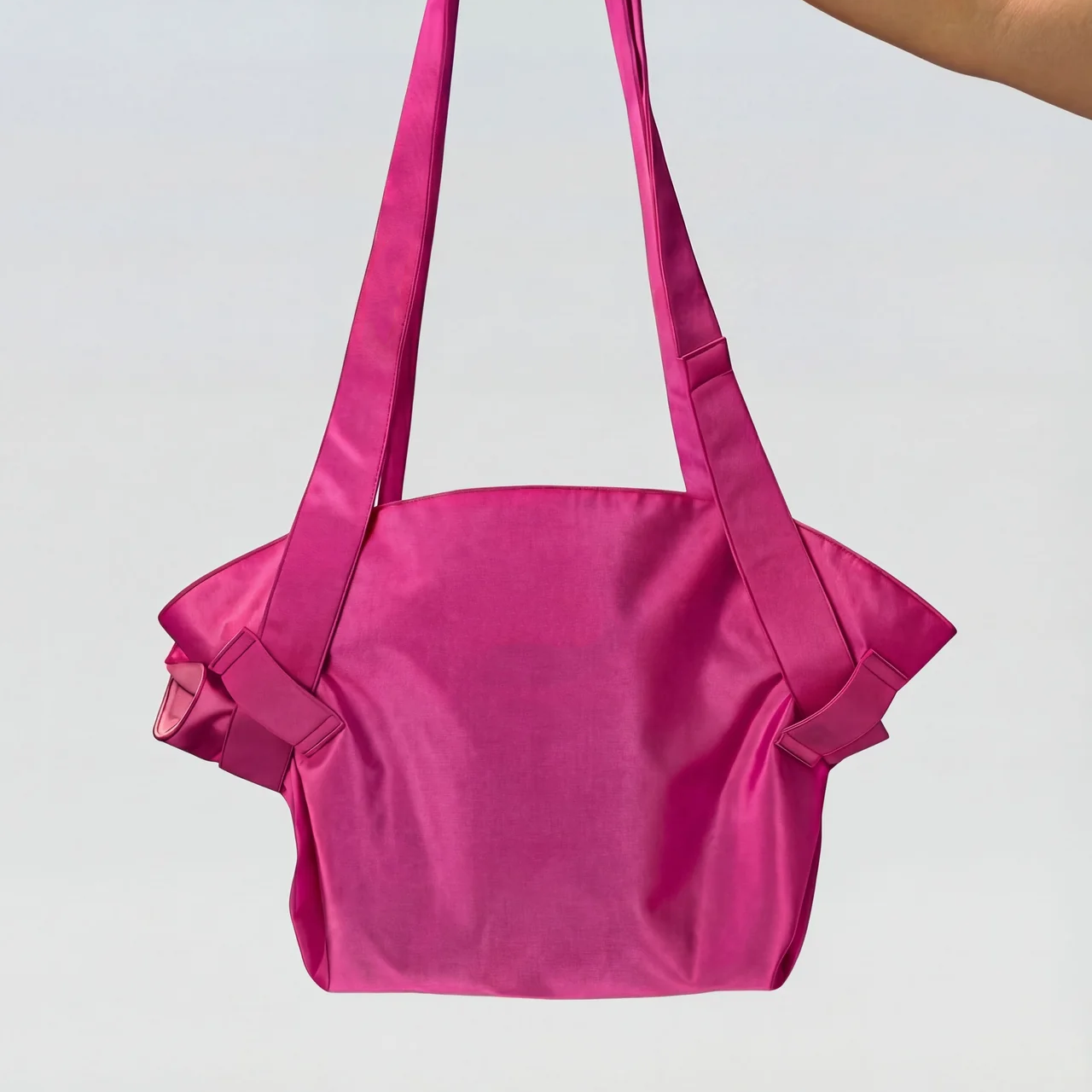 Multifunctional Pink Tote Bag | Expandable Waterproof Mat, Comfortable Shoulder Straps