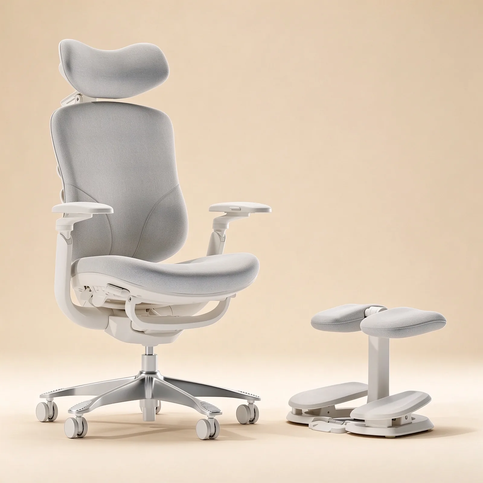 Ergonomic chair with foot support