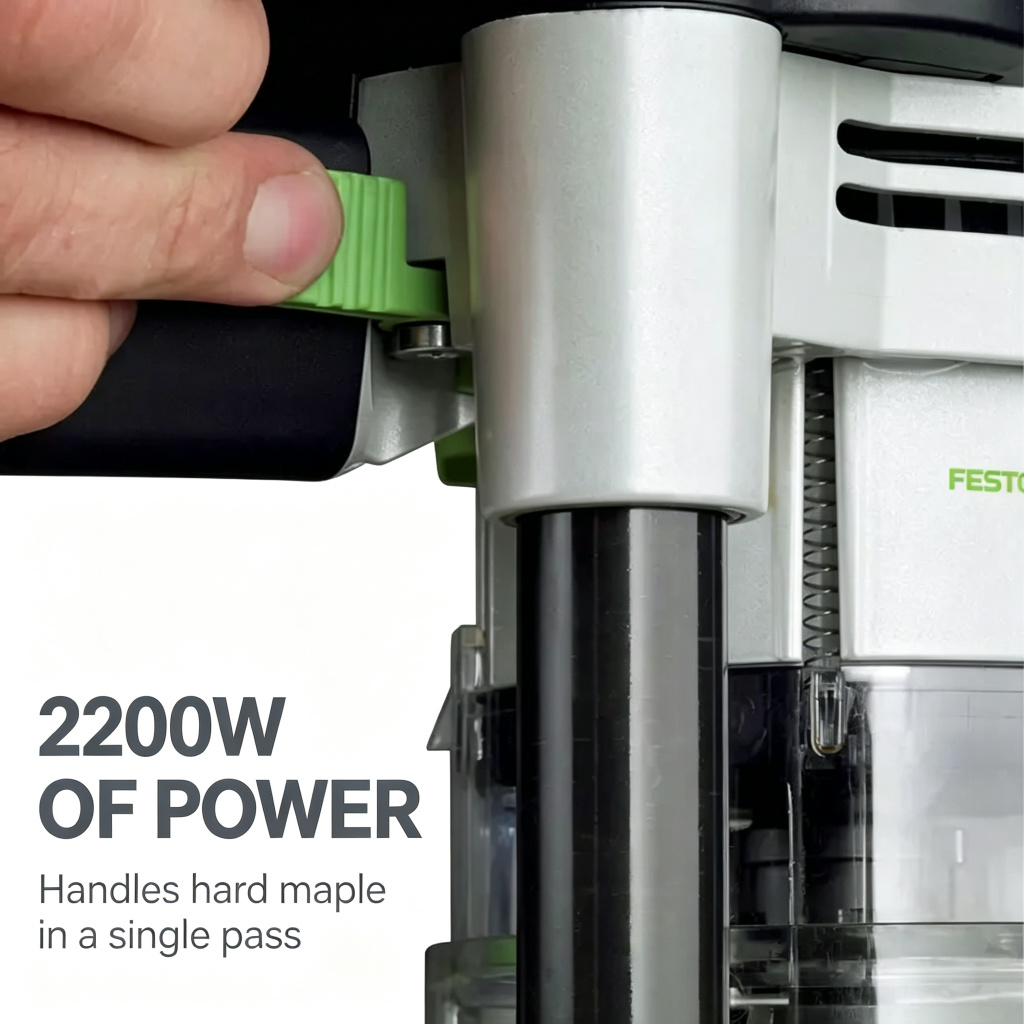 2200W motor power — lever close-up