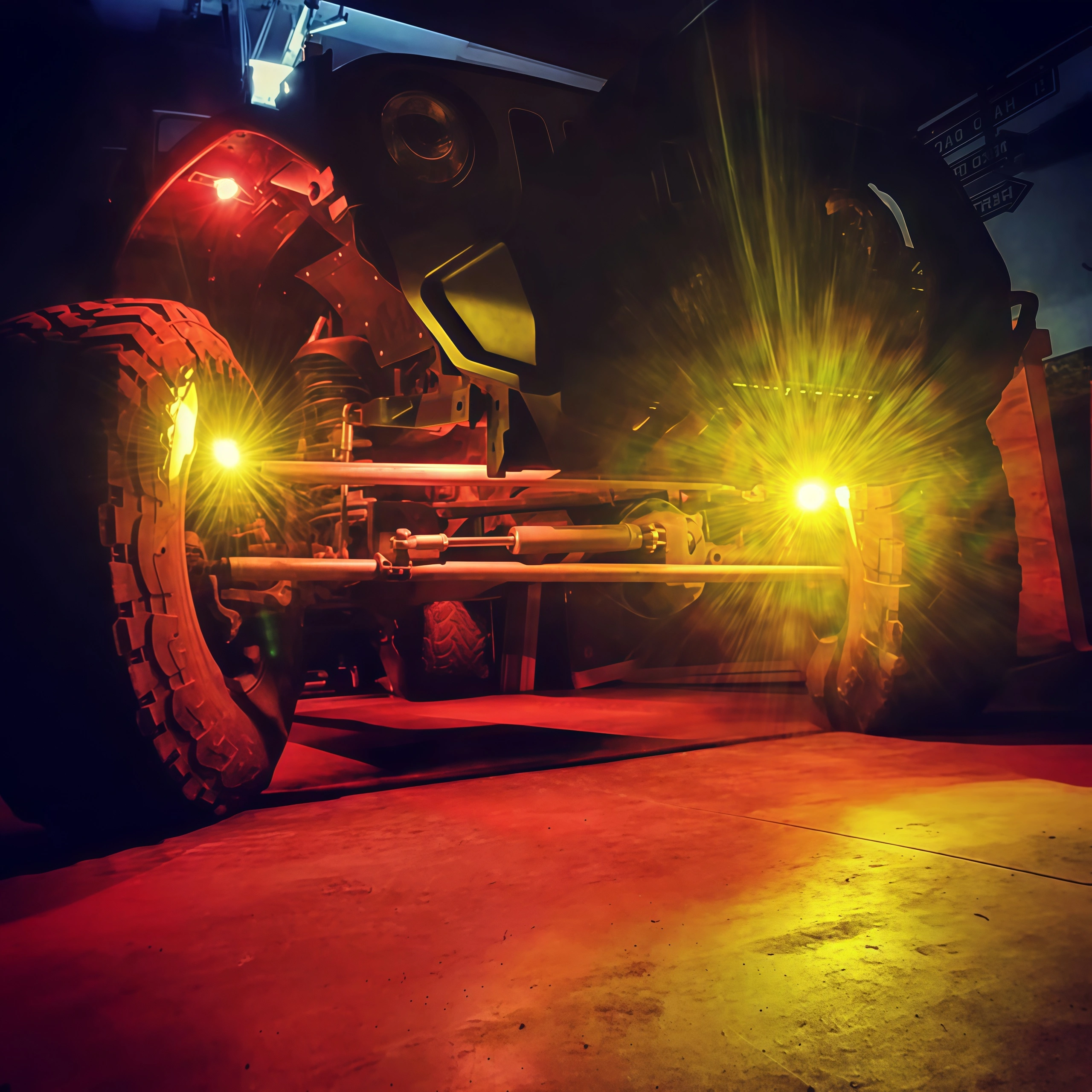 Off-road auxiliary lighting installation
