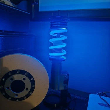 3D Printed Coil Spring LED Desk Lamp – Car Suspension Lamp for Auto Enthusiasts
