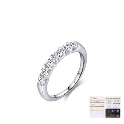 6-Stones Round Moissanite Ring