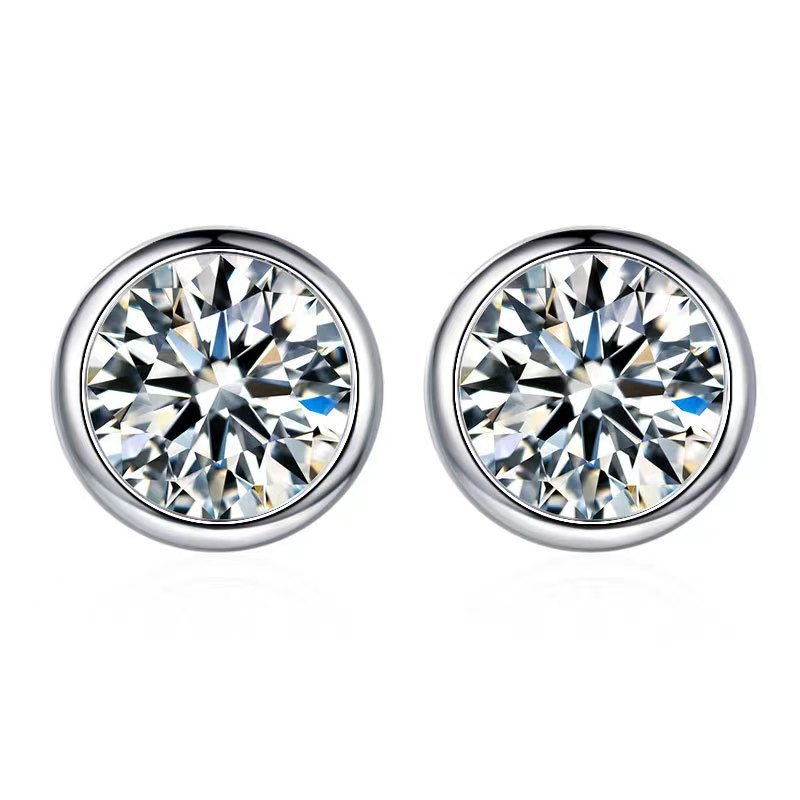 Classic Round Moissanite Earrings