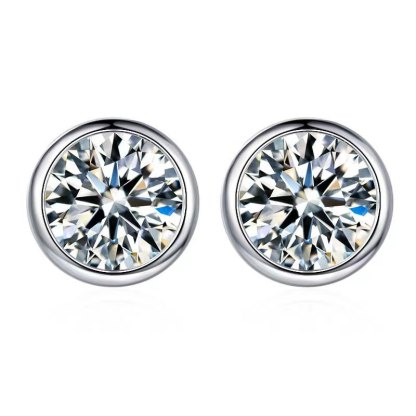 Classic Round Moissanite Earrings