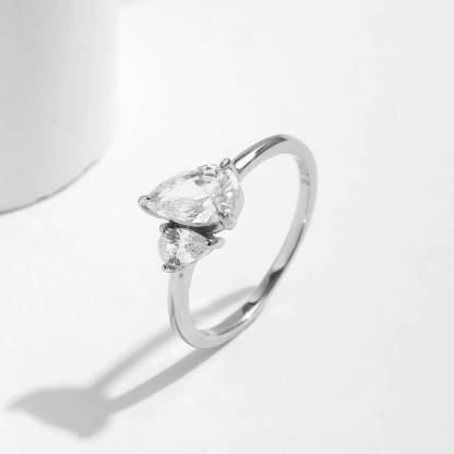Unique Pear-Cut Moissanite Ring