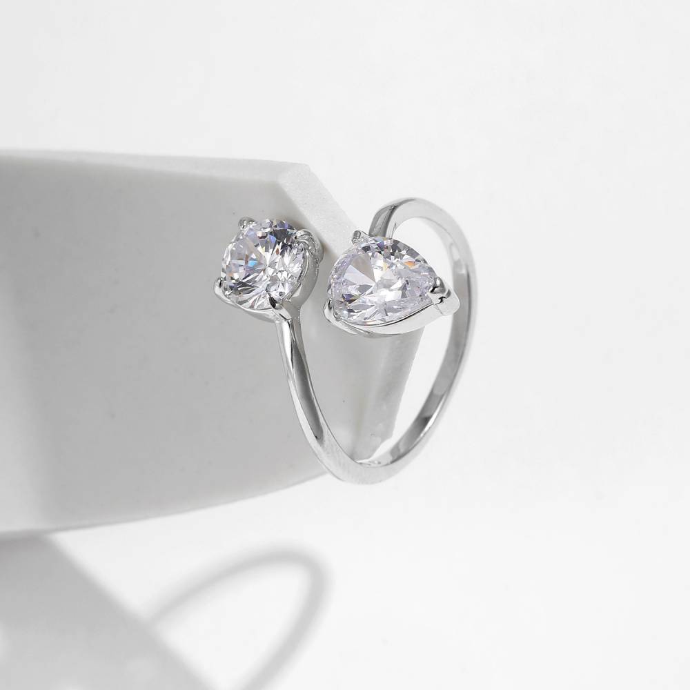 Unique Pear-Cut Moissanite Ring