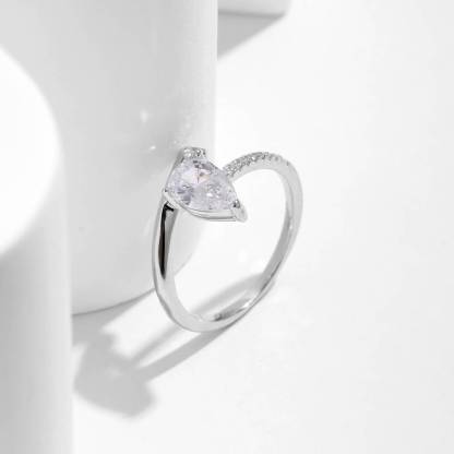 Unique Pear Moissanite Ring