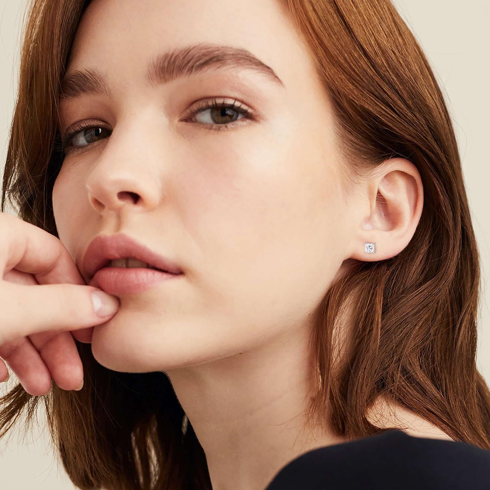 🔥Mother's Day Promotion!🔥Princess Cut Moissanite Stud Earrings