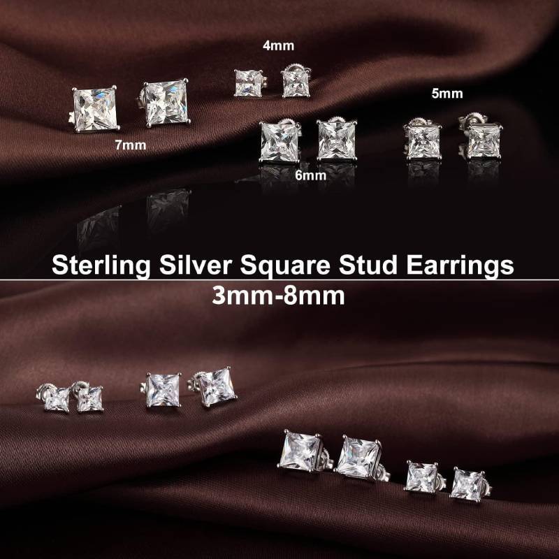 🔥Mother's Day Promotion!🔥Princess Cut Moissanite Stud Earrings