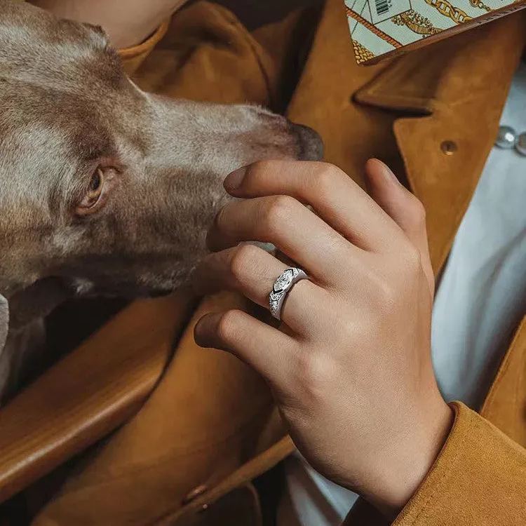 💍Handmade Eye of Horus Moissanite Ring🎉Special Offer for New Year 2025!🎉