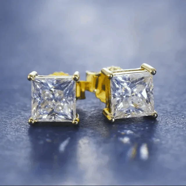 🔥Mother's Day Promotion!🔥Princess Cut Moissanite Stud Earrings