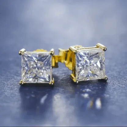 🔥Mother's Day Promotion!🔥Princess Cut Moissanite Stud Earrings