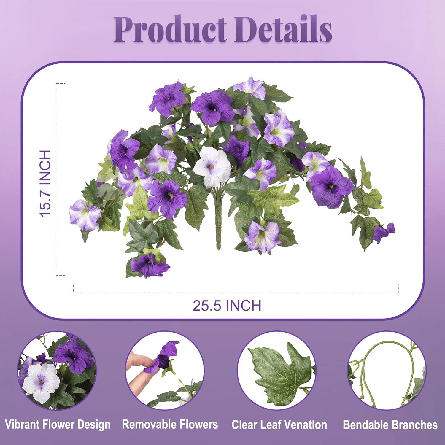 🔥Spring Faux Petunias Silk Flower UV Resistant No Fade Floral