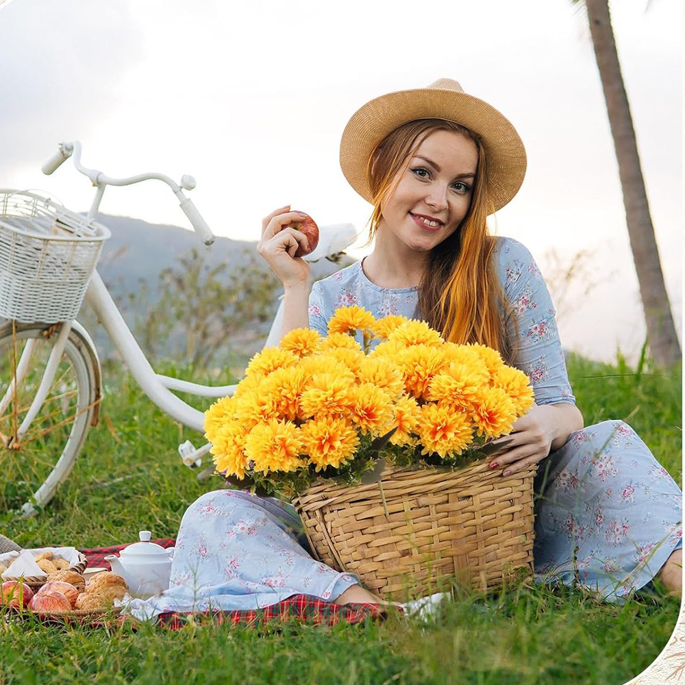 💥2025 Fall Hot Sale🌼- Artificial Outdoor Sunset Mums Flowers