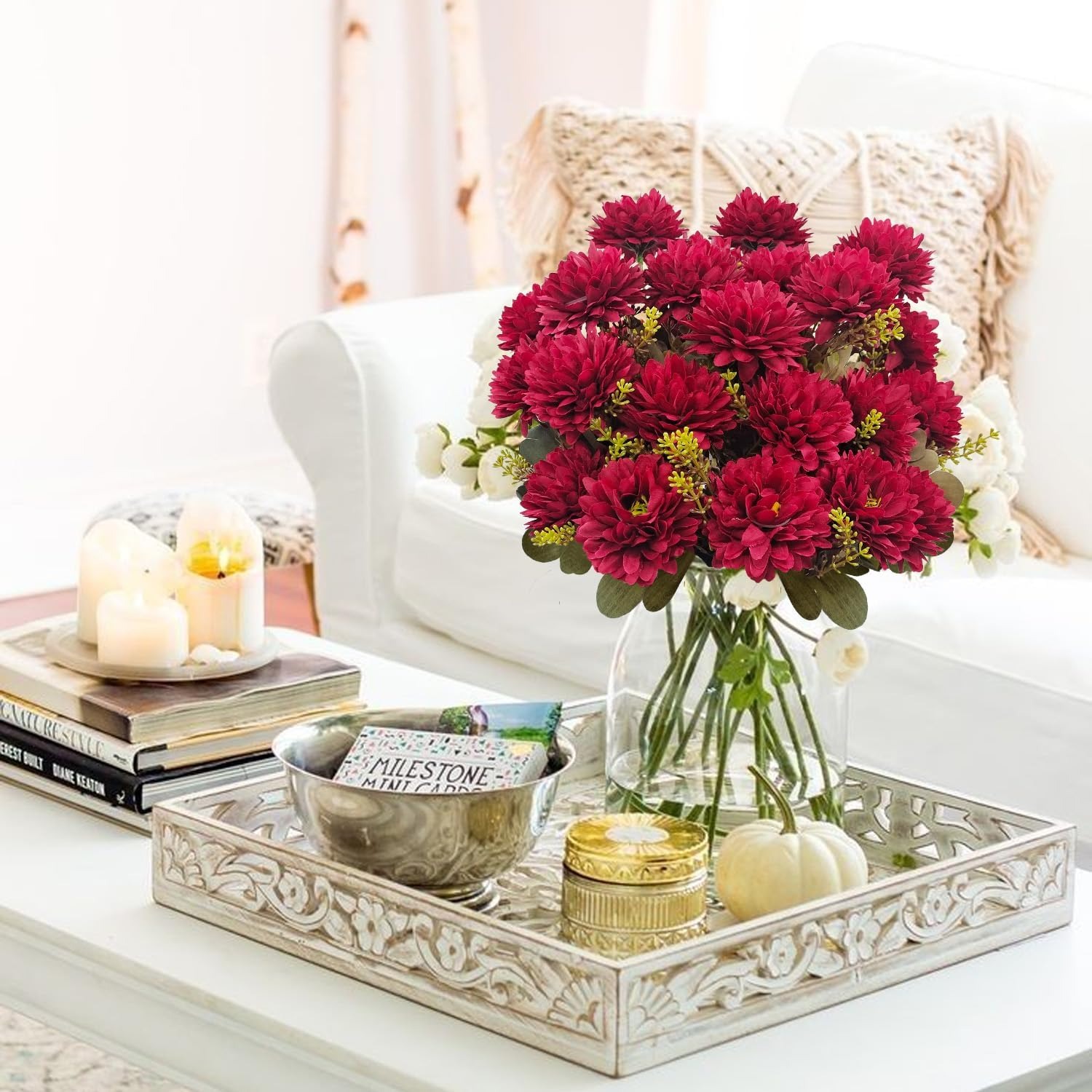 [Copy]💥$9.98 On Sale Today Only🌼- Artificial Outdoor Sunset Mums Flowers - UV resistant, Waterproof, Windproof