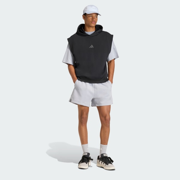 Black SOFT LUX HOODED VEST