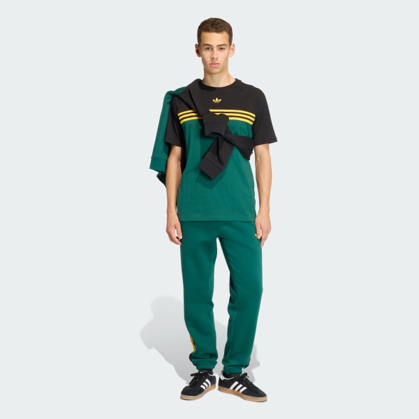 Green HALF STRIPES SWEATPANTS
