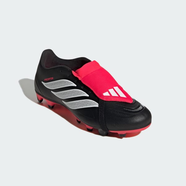 Black PREDATOR CLUB Fold-Over Tongue Firm Ground/Multi Ground Soccer Boots