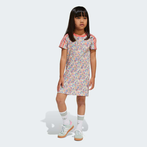 White adidas Originals x Liberty London Tee Dress Kids