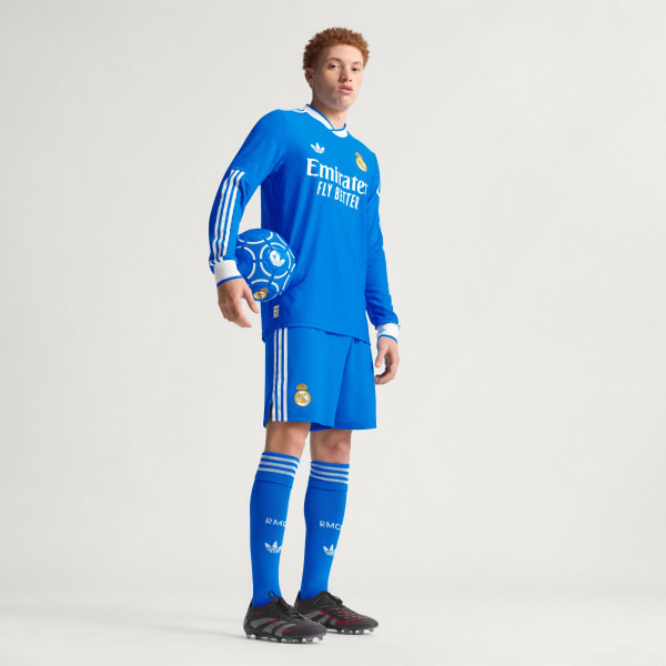Blue Real Madrid 25/26 Long Sleeve Third Authentic Jersey